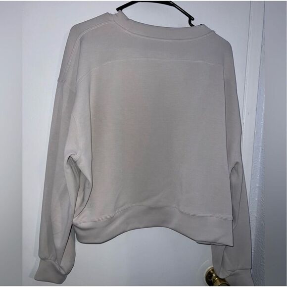 Lululemon Softstreme Perfectly Oversized Cropped Crew White Opal - Picture 9 of 9
